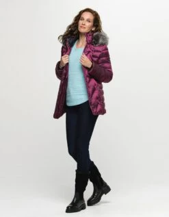 Doudoune Mi-longue Prune -Meilleur Vêtement Magasin image3 22hd2580030