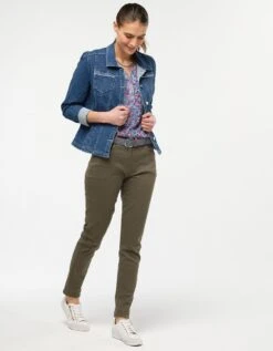 Jean Slim Vert Kaki Coton -Meilleur Vêtement Magasin image3 23ed4190057