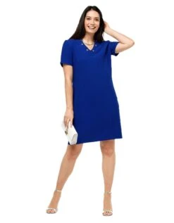 Robe Droite Bleu Roi 9 Robe Droite Bleu Roi -Meilleur Vêtement Magasin image3 23ed4413086