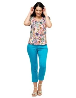 Pantacourt Bleu Stretch -Meilleur Vêtement Magasin image3 23ed4458050