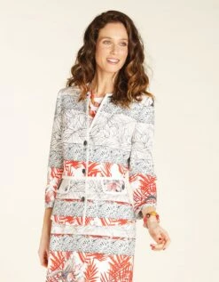 Veste Chic Imprimée écru -Meilleur Vêtement Magasin image4 20eb4210060