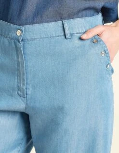 Bermuda Lyocell Bleu -Meilleur Vêtement Magasin image4 21ec2292081