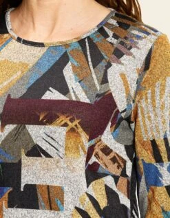 Pull Fin Imprimé Bleu -Meilleur Vêtement Magasin image4 21hc4183270