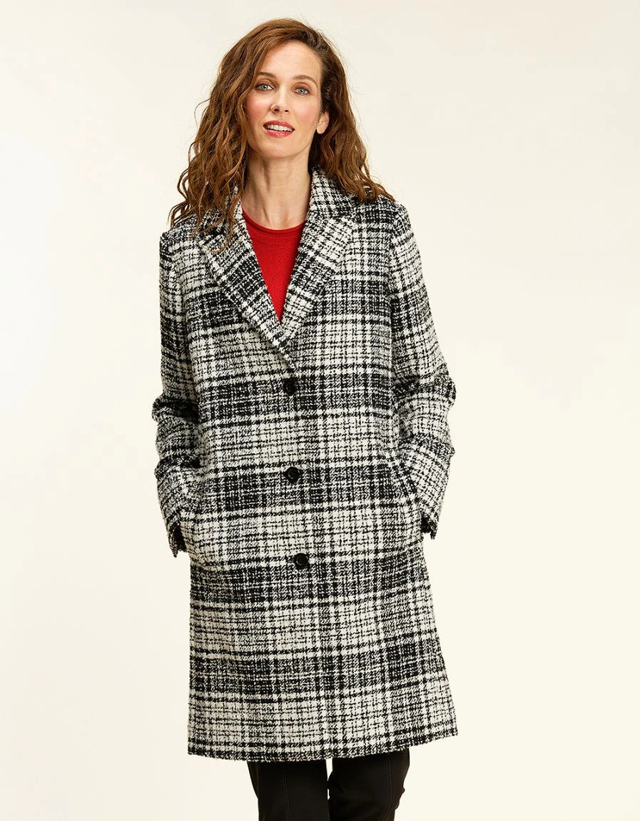 Manteau Chic Noir Blanc 6 Manteau Chic Noir Blanc – Image 4