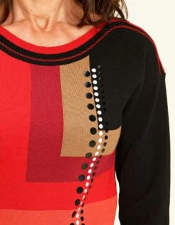 Pull Graphique Noir Rouge -Meilleur Vêtement Magasin image4 21hc4672252