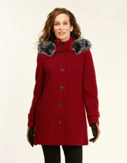 Manteau Laine Rouge 13 Manteau Laine Rouge -Meilleur Vêtement Magasin image4 21hc4693010