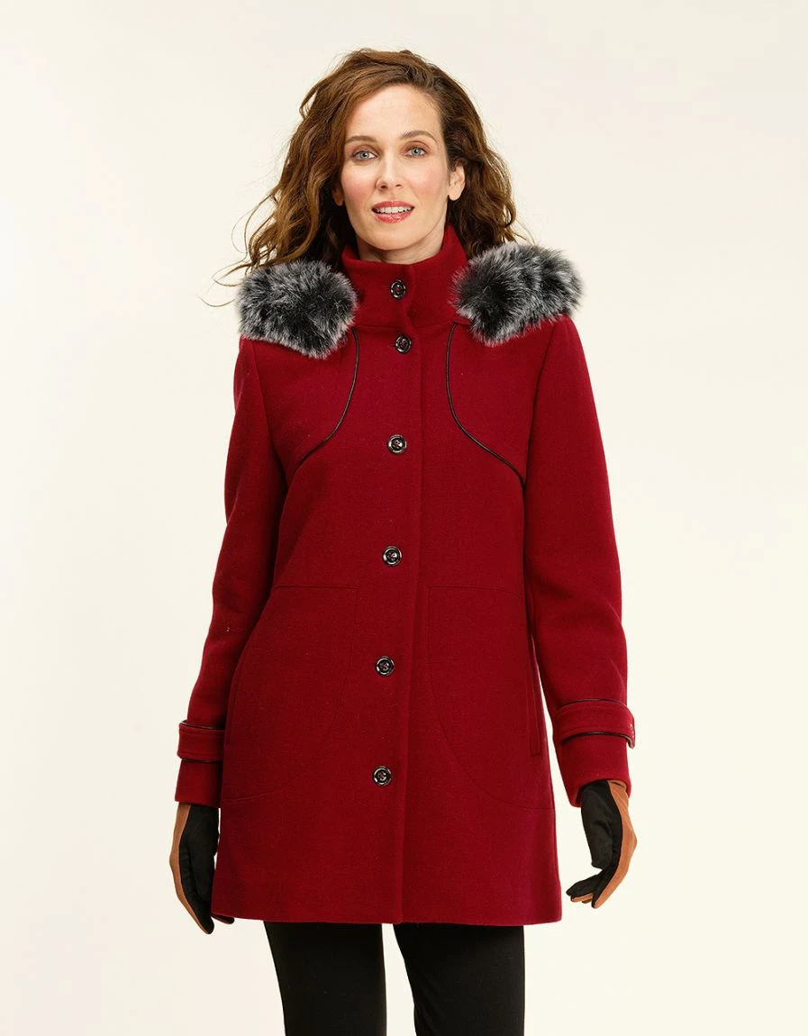 Manteau Laine Rouge 6 Manteau Laine Rouge – Image 4