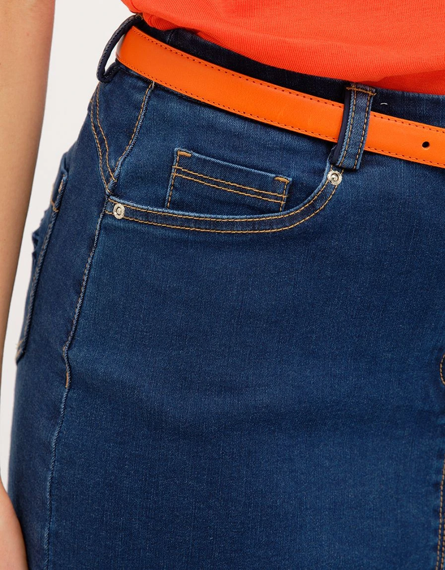 Jupe En Denim Bleu Brut 5 Jupe En Denim Bleu Brut – Image 3