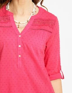 Blouse Plumetis Rouge -Meilleur Vêtement Magasin image4 22ed0425047