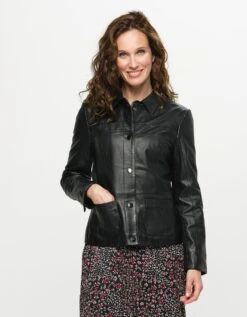 Veste 100% Cuir Noir 13 Veste 100% Cuir Noir -Meilleur Vêtement Magasin image4 22hd2236020