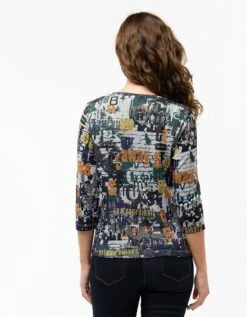 T-shirt Imprimé Noir Vert -Meilleur Vêtement Magasin image4 22hd2336264