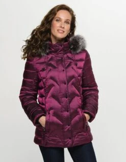 Doudoune Mi-longue Prune -Meilleur Vêtement Magasin image4 22hd2580030