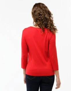 T-shirt Rouge Imprimé -Meilleur Vêtement Magasin image4 22hd2755010