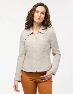 Veste Chic Courte Beige -Meilleur Vêtement Magasin image4 23ed4278066