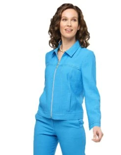 Veste Chic Bleu Azur -Meilleur Vêtement Magasin image4 23ed4398086