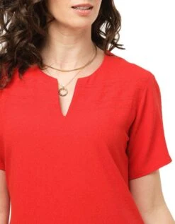 Robe Chic Crêpe Rouge -Meilleur Vêtement Magasin image4 23ed4412010