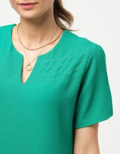 Robe Chic Crêpe Vert -Meilleur Vêtement Magasin image4 23ed4581050