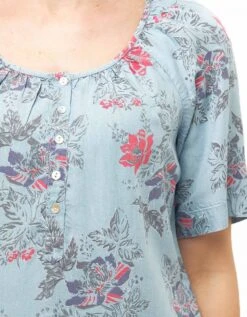 Blouse Lyocell Bleu Ciel -Meilleur Vêtement Magasin image4 23ed4667086