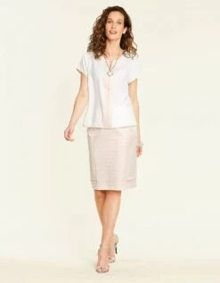 Jupe Chic Tailleur Rose -Meilleur Vêtement Magasin image5 20eb4645074