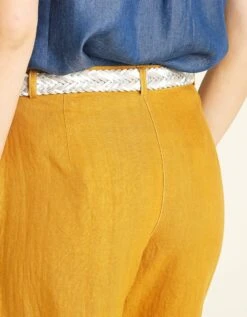 Pantacourt Lin Safran -Meilleur Vêtement Magasin image5 20eb4763098