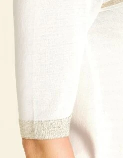 Pull écru Et Doré -Meilleur Vêtement Magasin image5 21ec2384060