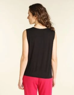 Top Noir Bi-matière -Meilleur Vêtement Magasin image5 21ec2439020