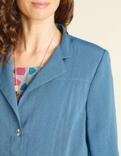 Veste Tailleur Chic Bleue -Meilleur Vêtement Magasin image5 21ec2718086