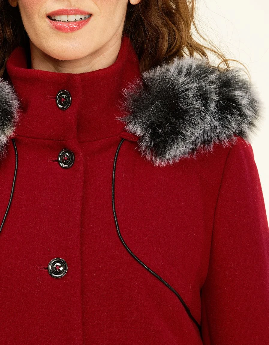 Manteau Laine Rouge 7 Manteau Laine Rouge – Image 5