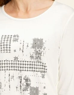 T-shirt Blanc Motif Gris -Meilleur Vêtement Magasin image5 21hc4820060