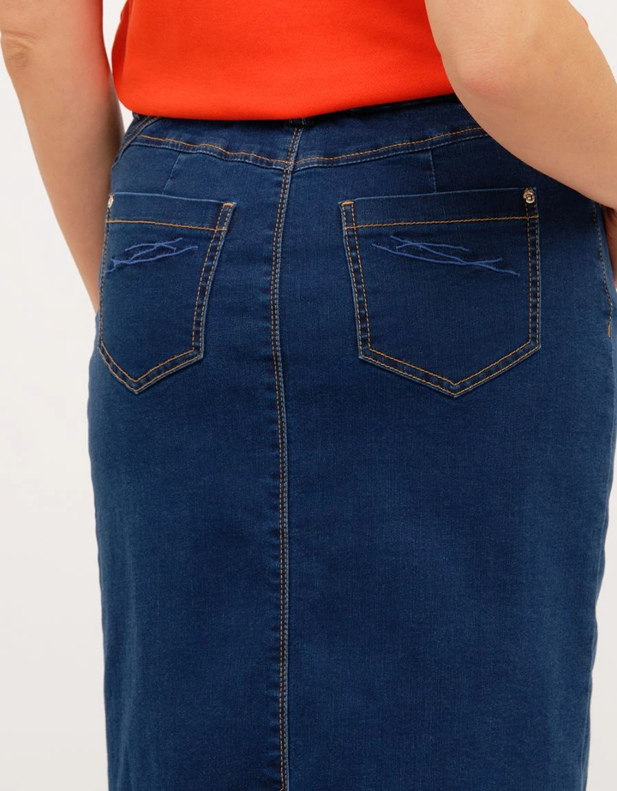 Jupe En Denim Bleu Brut 6 Jupe En Denim Bleu Brut – Image 4