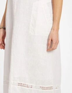 Robe 100% Lin Blanche -Meilleur Vêtement Magasin image5 22ed0255015