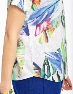 Blouse 100% Lin Imprimée -Meilleur Vêtement Magasin image5 22ed0503271