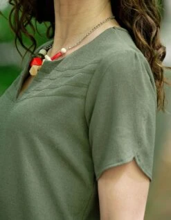 Robe Droite Chic Kaki -Meilleur Vêtement Magasin image5 22ed0801057