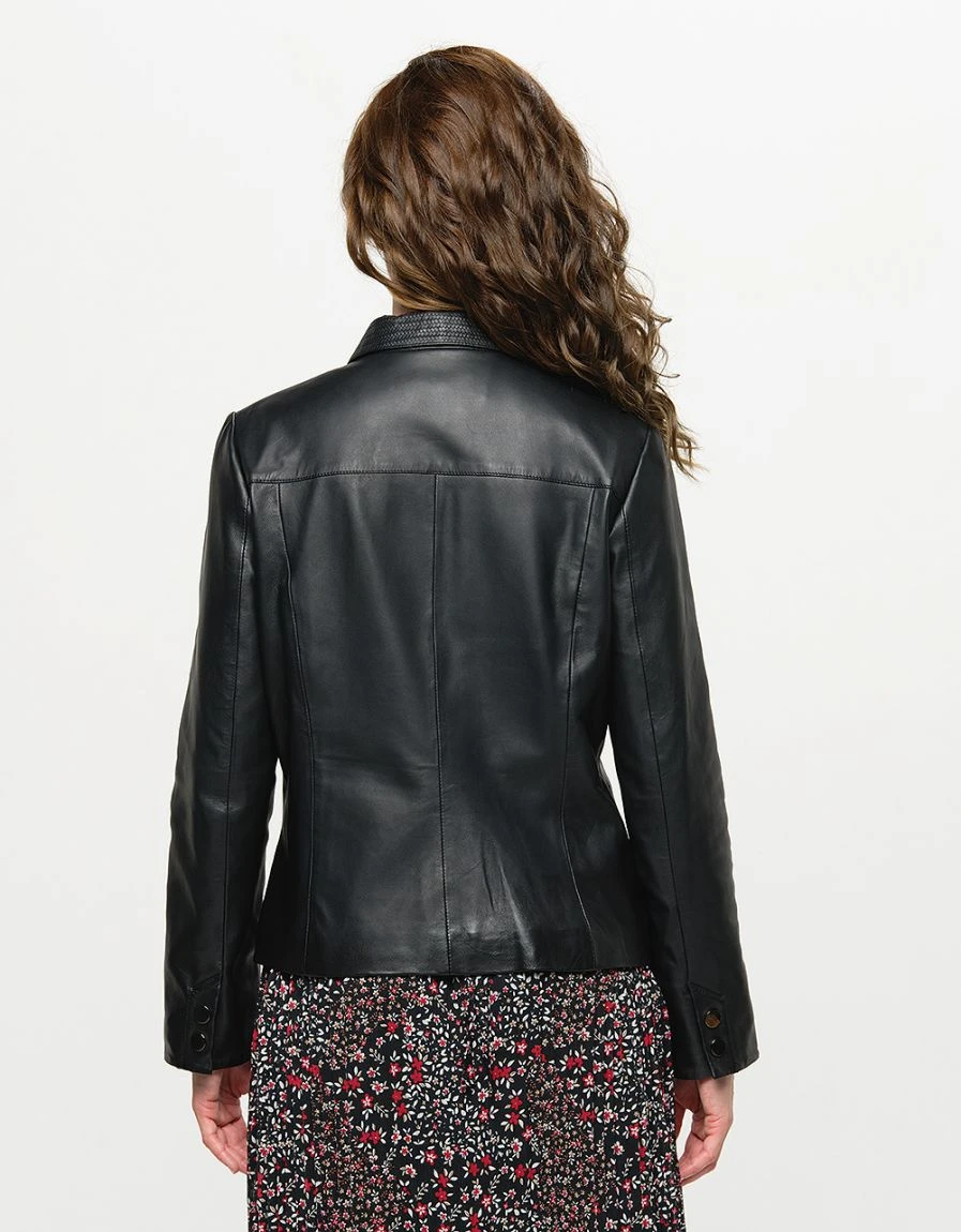 Veste 100% Cuir Noir 7 Veste 100% Cuir Noir – Image 5