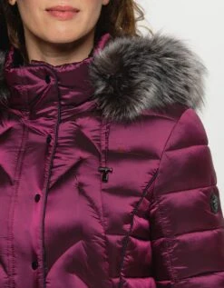 Doudoune Mi-longue Prune -Meilleur Vêtement Magasin image5 22hd2580030