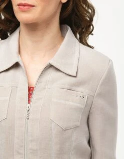 Veste Chic Courte Beige -Meilleur Vêtement Magasin image5 23ed4278066