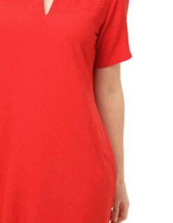 Robe Chic Crêpe Rouge -Meilleur Vêtement Magasin image5 23ed4412010