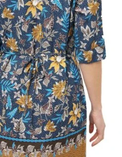 Robe Motifs Floraux Bleu -Meilleur Vêtement Magasin image5 23ed4433086