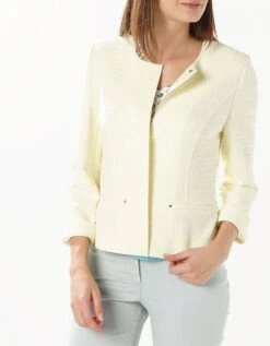 Veste Gaufrée Jaune Pâle -Meilleur Vêtement Magasin image6 18ea2504092