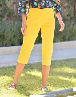 Corsaire Stretch Jaune -Meilleur Vêtement Magasin image6 19eb0453093