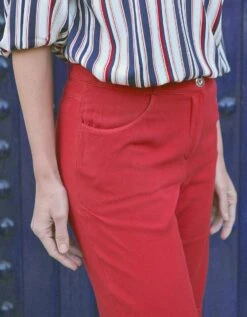 Bermuda Lyocell Rouge -Meilleur Vêtement Magasin image6 19eb0750040