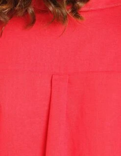 Chemise Lin Coton Rouge -Meilleur Vêtement Magasin image6 20eb4428010