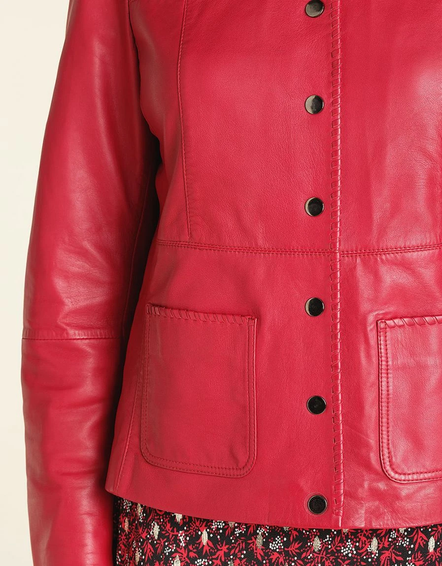 Veste Rouge 100% Cuir 8 Veste Rouge 100% Cuir – Image 6