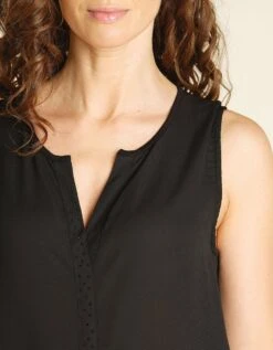 Top Noir Bi-matière -Meilleur Vêtement Magasin image6 21ec2439020