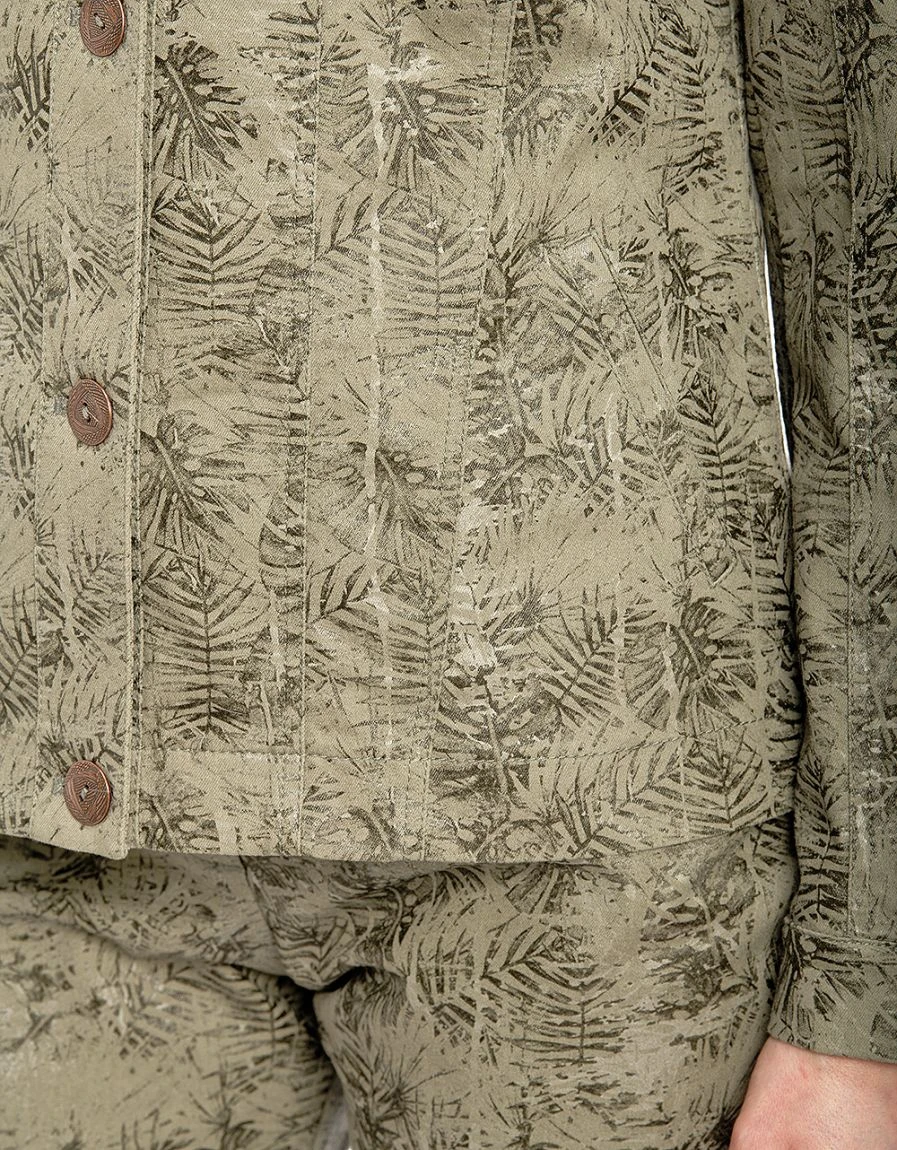 Veste Jean Imprimée Kaki 7 Veste Jean Imprimée Kaki – Image 5