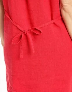 Robe 100% LIN Rouge -Meilleur Vêtement Magasin image6 22ed0252047