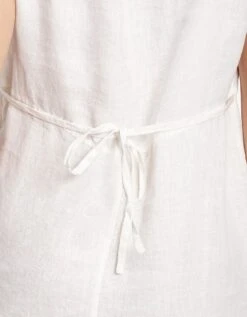 Robe 100% Lin Blanche -Meilleur Vêtement Magasin image6 22ed0255015