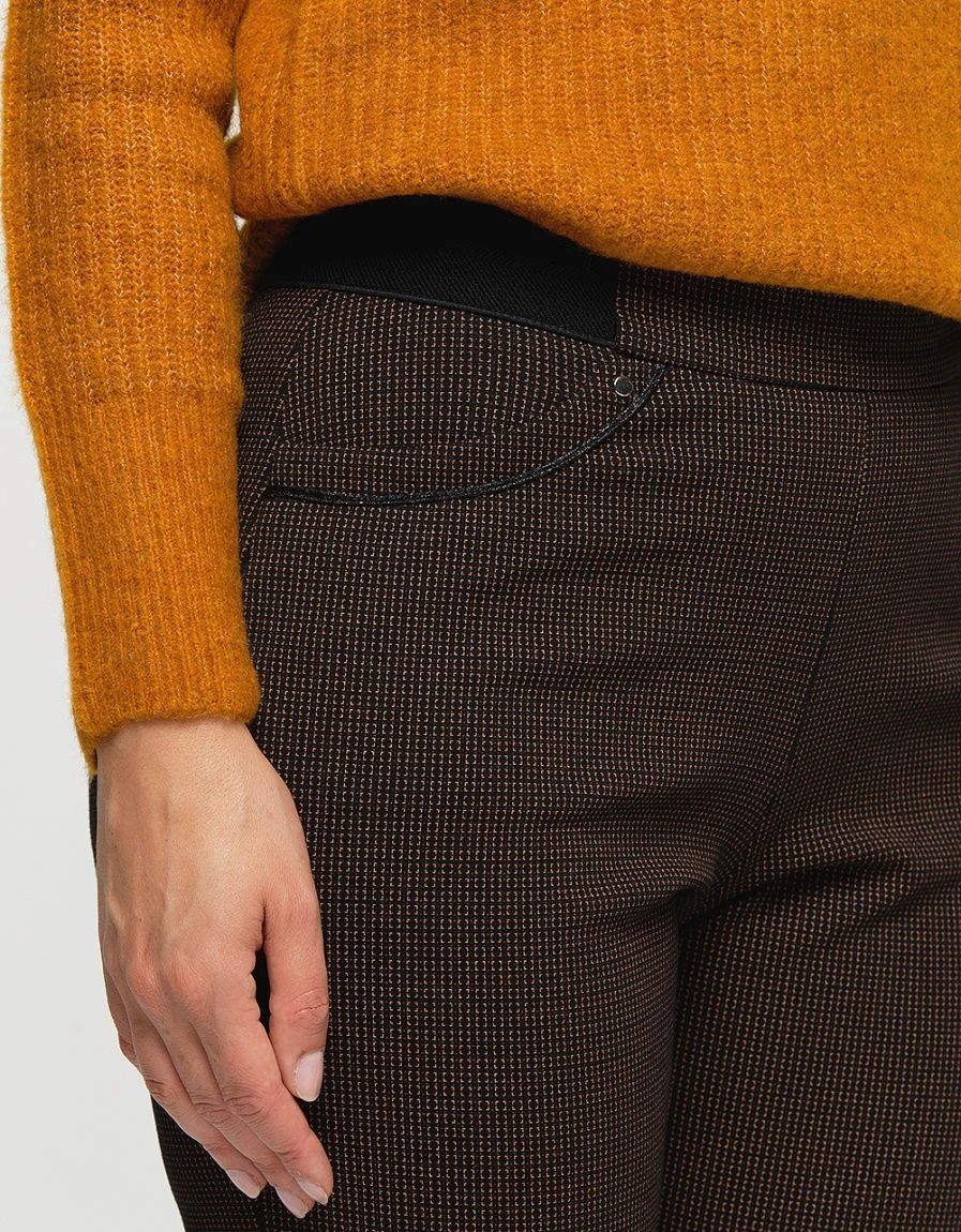 Jegging 7/8e Noir Et Ocre 7 Jegging 7/8e Noir Et Ocre – Image 5