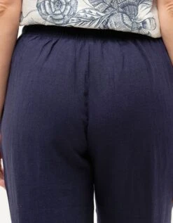 Pantacourt Lin Bleu -Meilleur Vêtement Magasin image6 23ed4447085