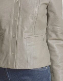Veste 100 % CUIR Taupe -Meilleur Vêtement Magasin image7 19eb0415066